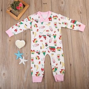 2for10 Christmas Pj’s Sweet baby onesie toy print